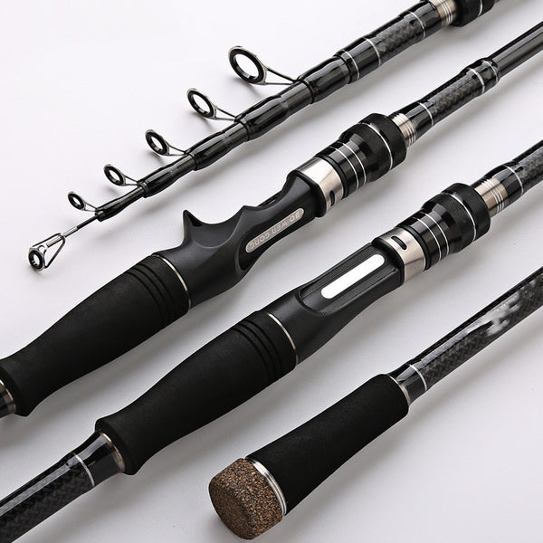 Carbon Telescopic Lure Rod, 1.8 to 3.6 m